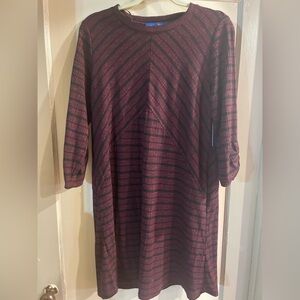 Apt. 9 midi Chevron Dress NWT L